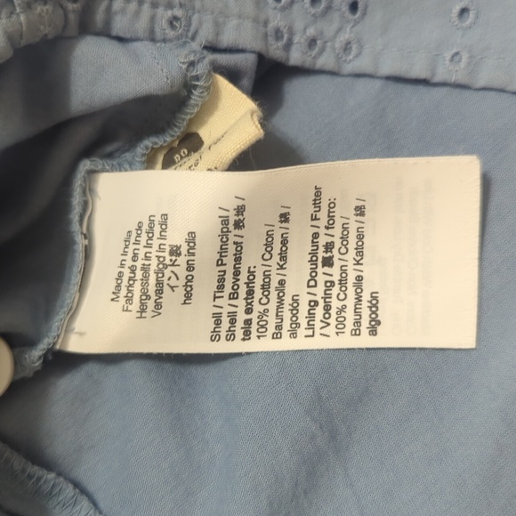 Madewell Button-Front V-Neck Mini Dress, Color Tranquil Lake Size M - Picture 16 of 16